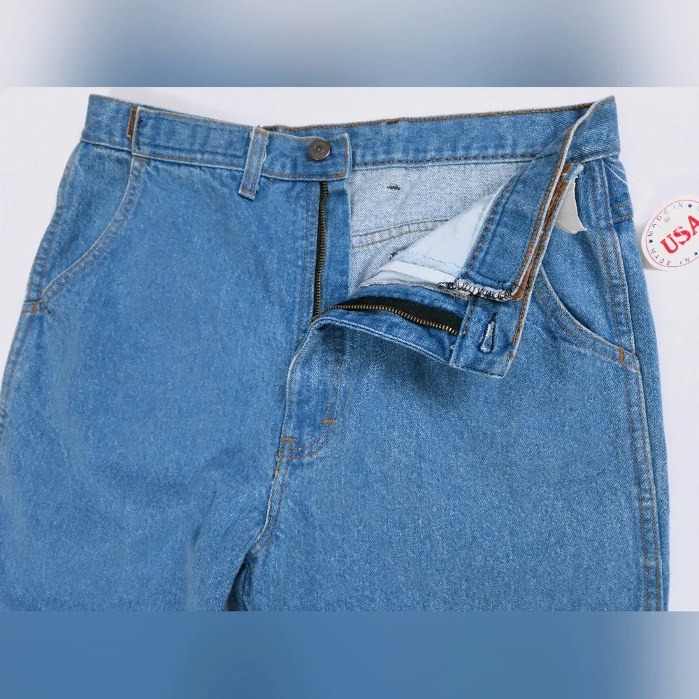 Crane Manufacturing Company Vintage Adjust A-Waist 100% Cotton Denim Jeans 30-36
